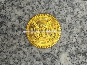 Electroplating pirate gold coins