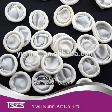 White latex finger cots, antistatic finger cots