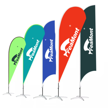 Custom Printed Feather Flags with Spike Base for Beach Flag Poles