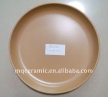 Stoneware matt glazed dinner plate