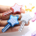 Glitter Shine Lucky Heart Star Key Shape Flatback  Resin Bead Diy Charms Decoration Pendant Jewelry Making Keychain Accessories