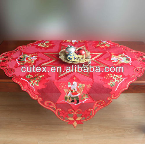 christmas embroidery tablecloth new design hot popular