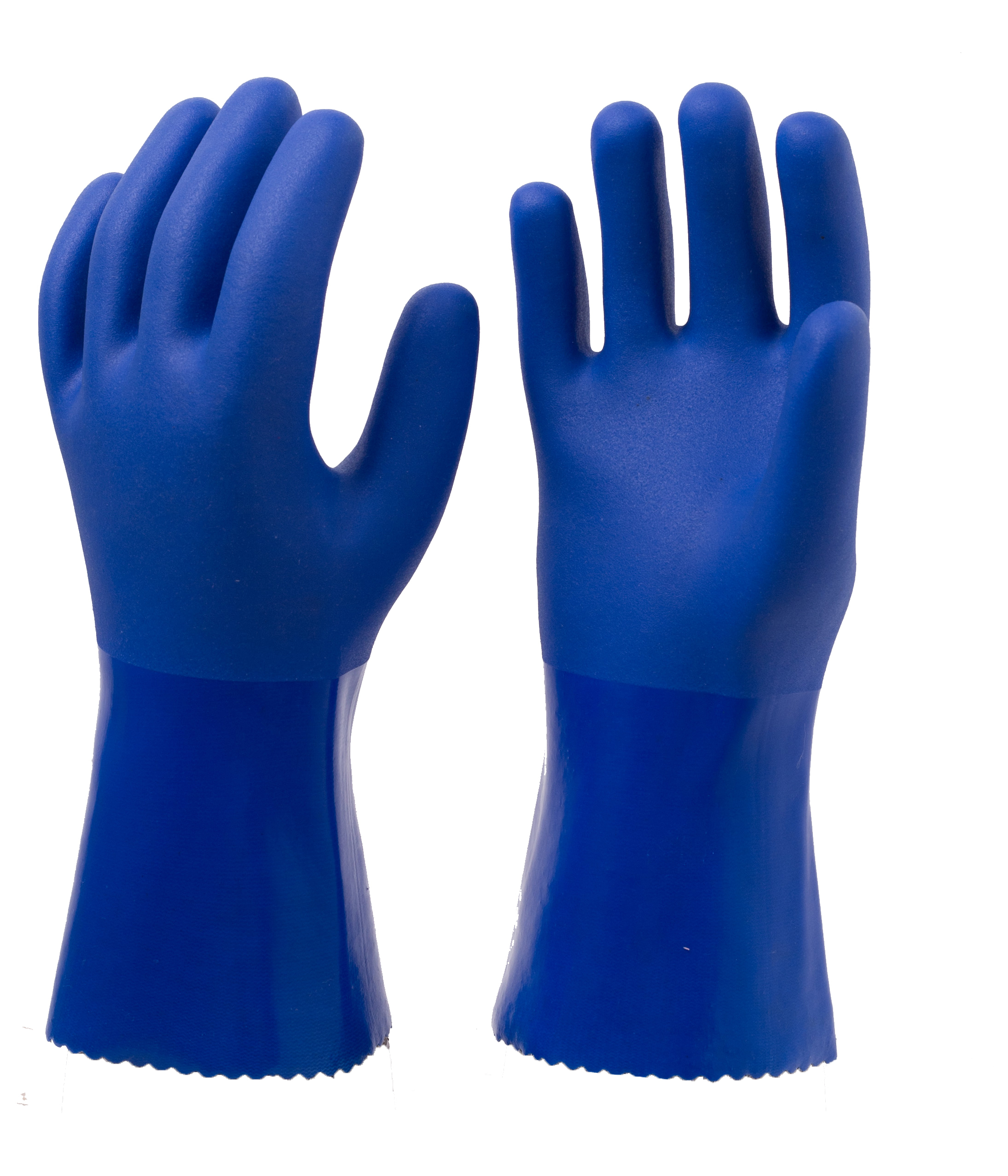 Cotton Shell PVC 35 Fully Coated Anti Acid & Oil Work Gloves