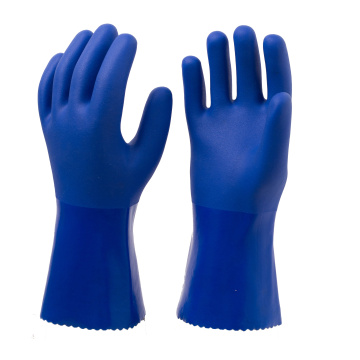 Cotton Shell PVC 35 Fully Coated Anti Acid & Oil Work Gloves