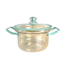 1.5L Borosilicate Clear Glass Cooking Pot Cookware