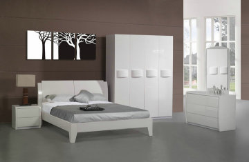 Hot selling MDF panel wood bedroom furniture