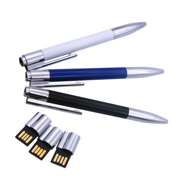 شعار مخصص قلم حبر جاف USB معدني عصا