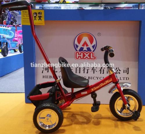 CE approval China manufacture wholesale baby tricycle with push bar