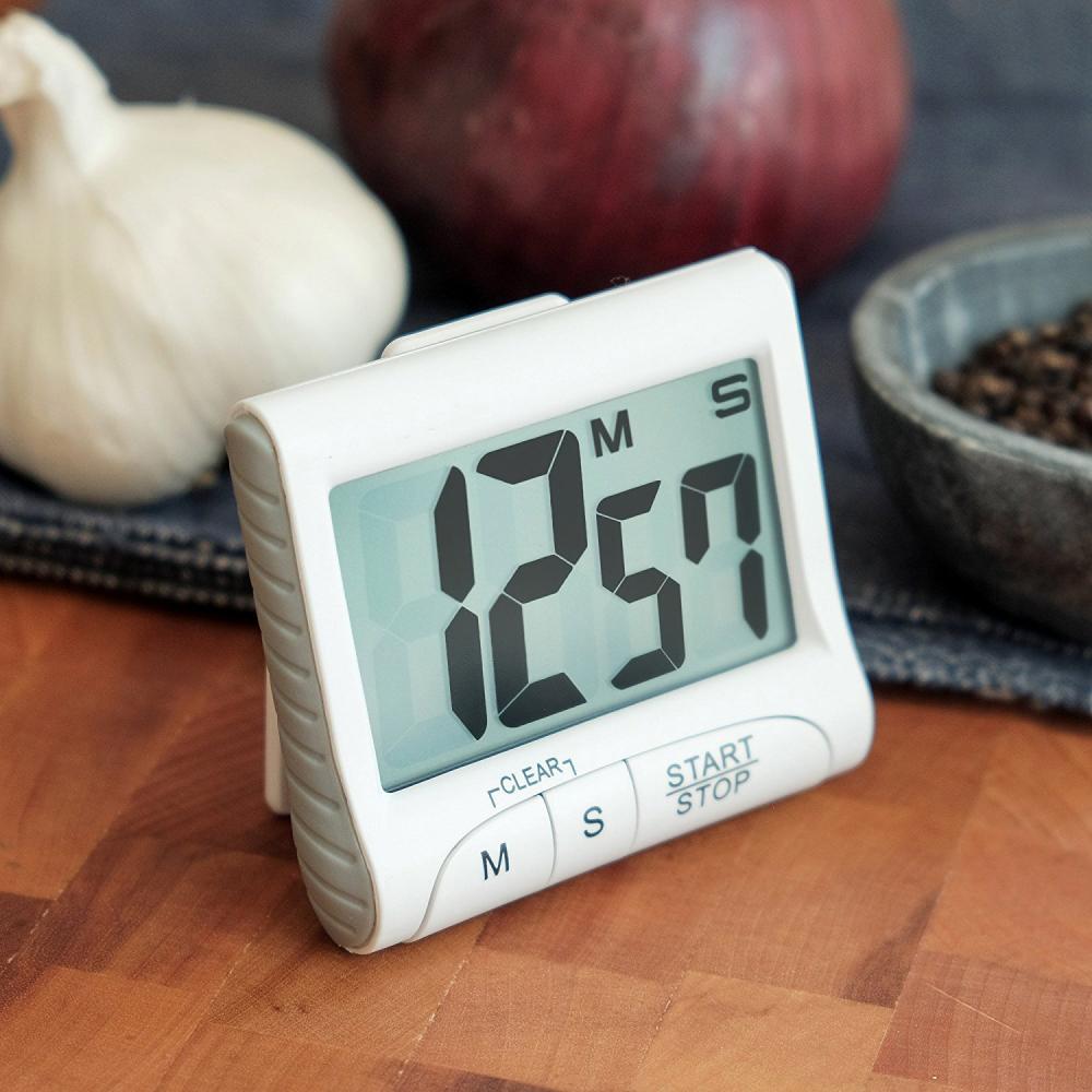 Timer digitale da cucina Cifre grandi, Allarme forte, Supporto magnetico