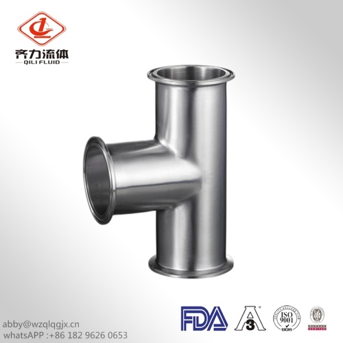 Clamped Sanitary Stainless Steel  Equal Tee