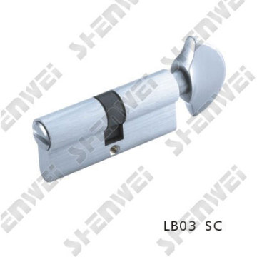 Door Lock Cylinder with Double Rows of Pins