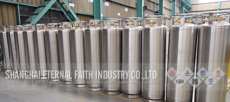 Export To Spain TPED approved 210L 2.88Mpa Liquid Oxygen Cylinder