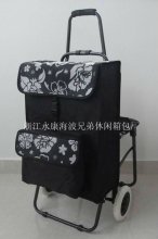 folding grocery cart with square bag