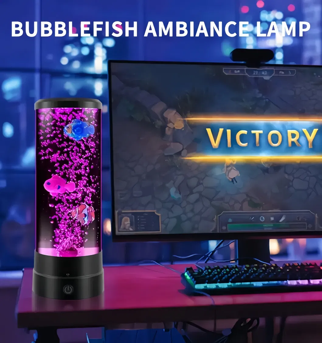 Creative USB Plug Bubble Fish Jellyfish Night Light Gift