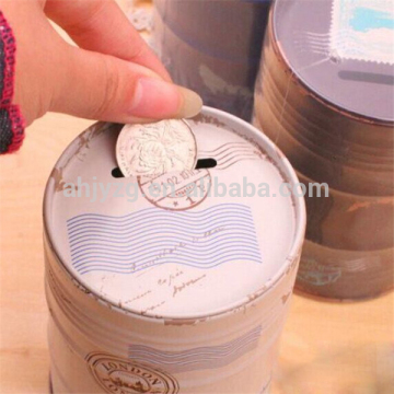 round shaped coin storage tin cans recyclable