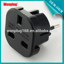 free sample 250V 10-16A uk to euro eu plug adapter euro plug adaptors CE&ROHS