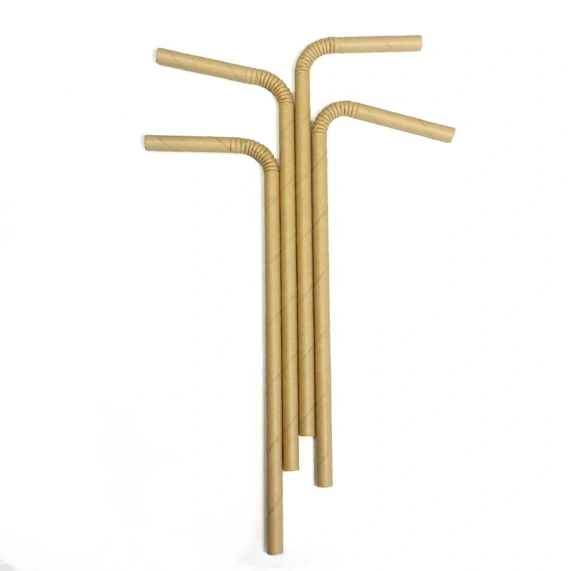 Wholesale Eco Biodegradable Disposable U Shape Paper Straw