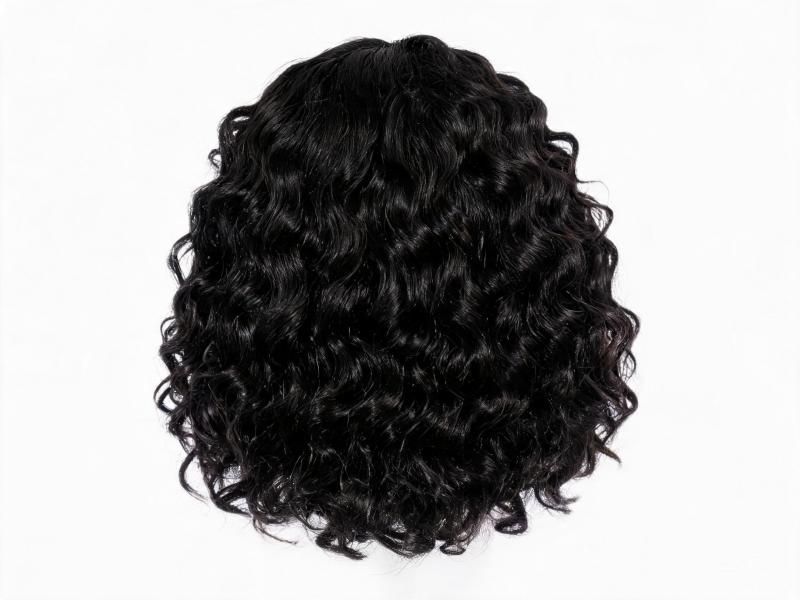 Natural Black Curly Bob Wig Lace Front Human Hair