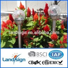 popular outdoor glass ball decorative soalr garden torch