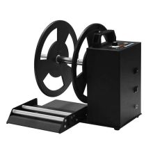 Automatic roll label printer external rewinder with counter