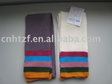 knitted stripe scarf