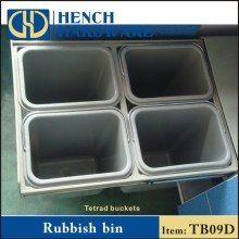 Plastics recycling container square trash can