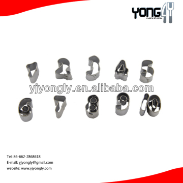 Stainless steel Alphabet Number Cookie Cutter