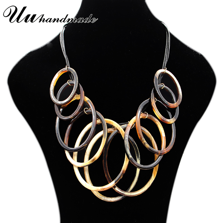 Personality acrylic neck jewelry for party exaggerated big circle statement necklace