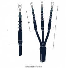 High-performance cold shrinkable insulating sleeve assembly