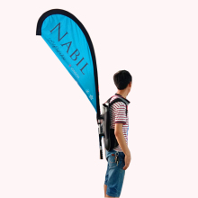 Hot Selling FEAMONT Custom LOGO Printing Walking Advertising Backpack Flag for Cycling Competitions