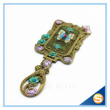 New style Vintage folding carry-on makeup mirror handle vanity mirror princess small mirror