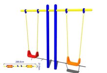 Outdoor Plastic Children Playground Swing Sets Design