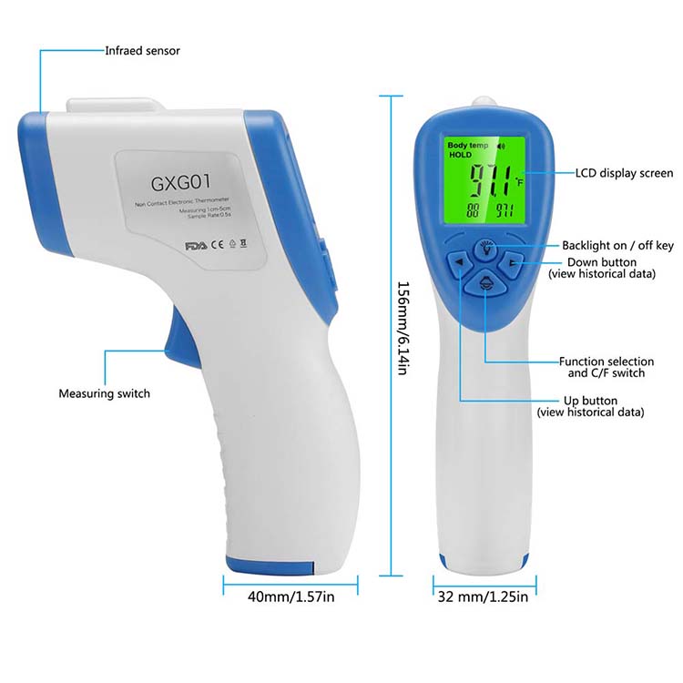 Wholedale infared Baby Termometer - Qulaq və barmaq üçün