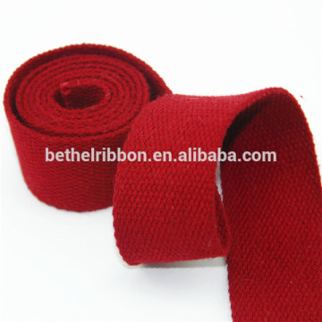Wholesale RED woven cotton webbing ribbon