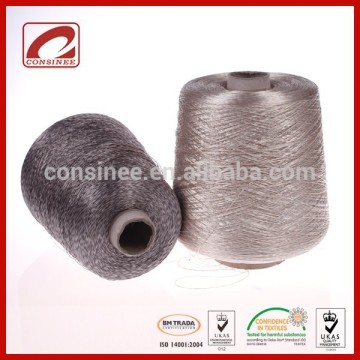 Consinee fashion lustrous 100% viscose yarn metallic sparkle yarn