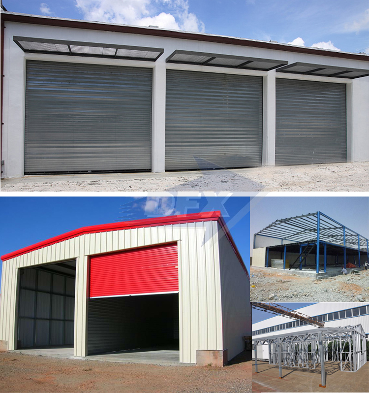 Low Cost Light Prefabricated Hot Galvanized Steel Structures Workshop