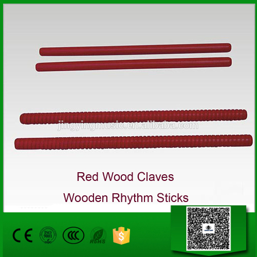 Red Wood Claves, Wooden Rhythm Sticks