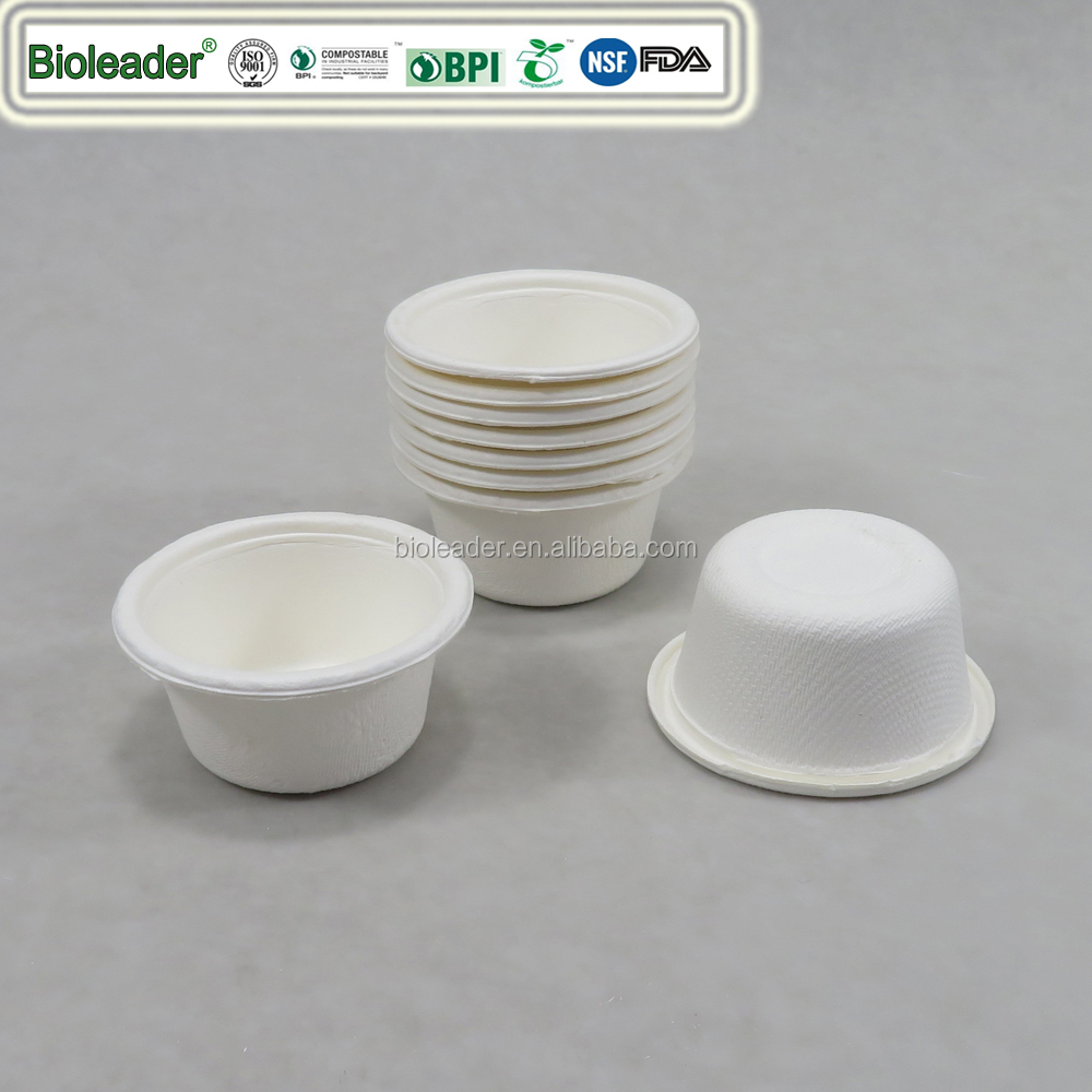 100% Degradable disposable Sugarcane bagasse 2 oz(59ml) cup