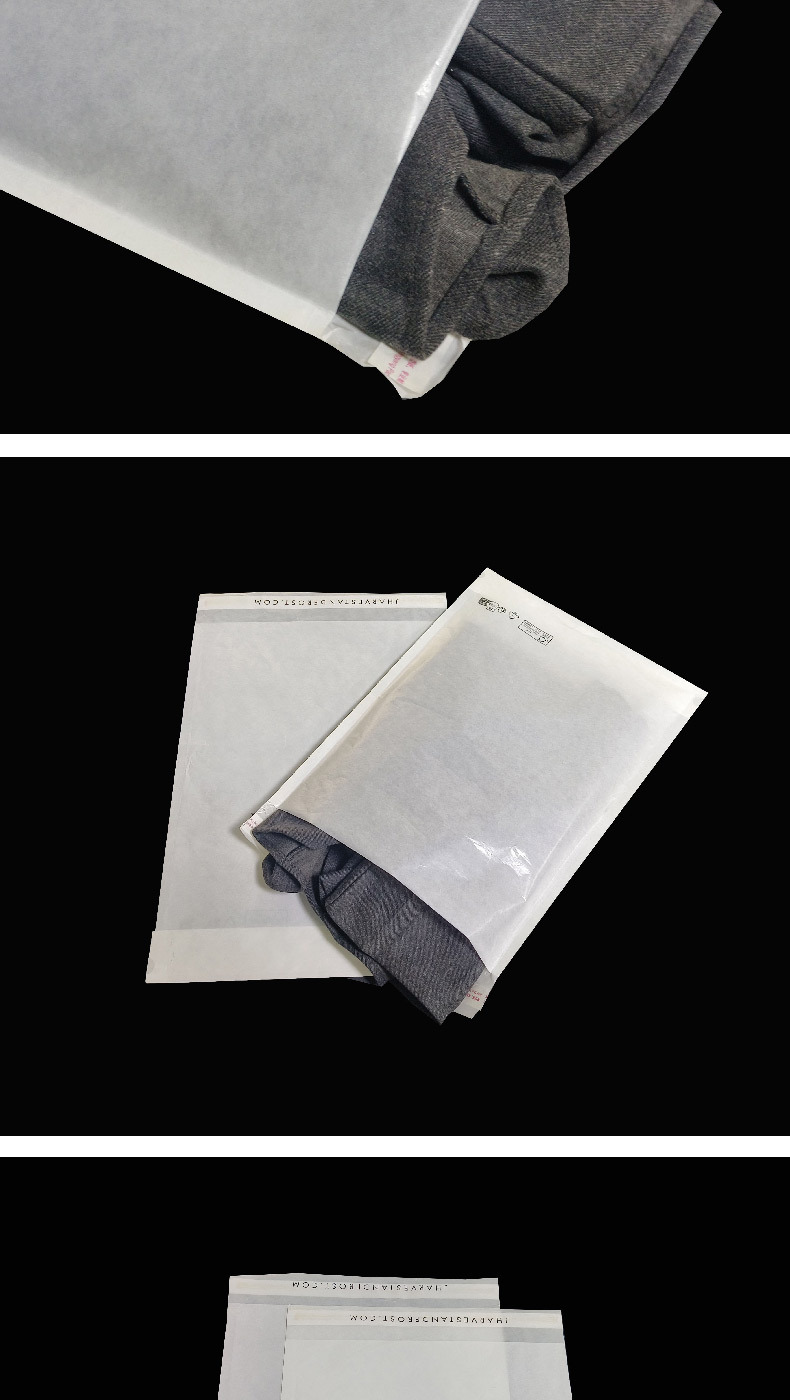 반투명 친환경 글라신지 의류 가방 Semi-Transparent Eco-Friendly Glassine Clothing Bag
