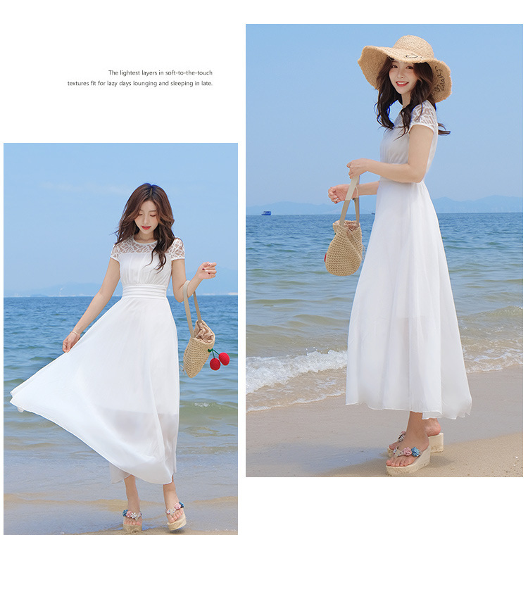 White chiffon Dress