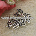 21 * 9MM Antique Silver Key Charms Pendentifs pour la fabrication de bijoux