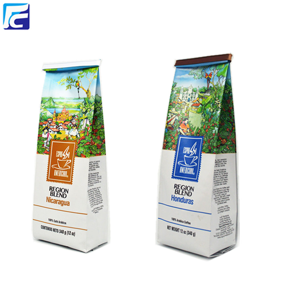 Customized side gusset aluminum foil coffee pouch bags