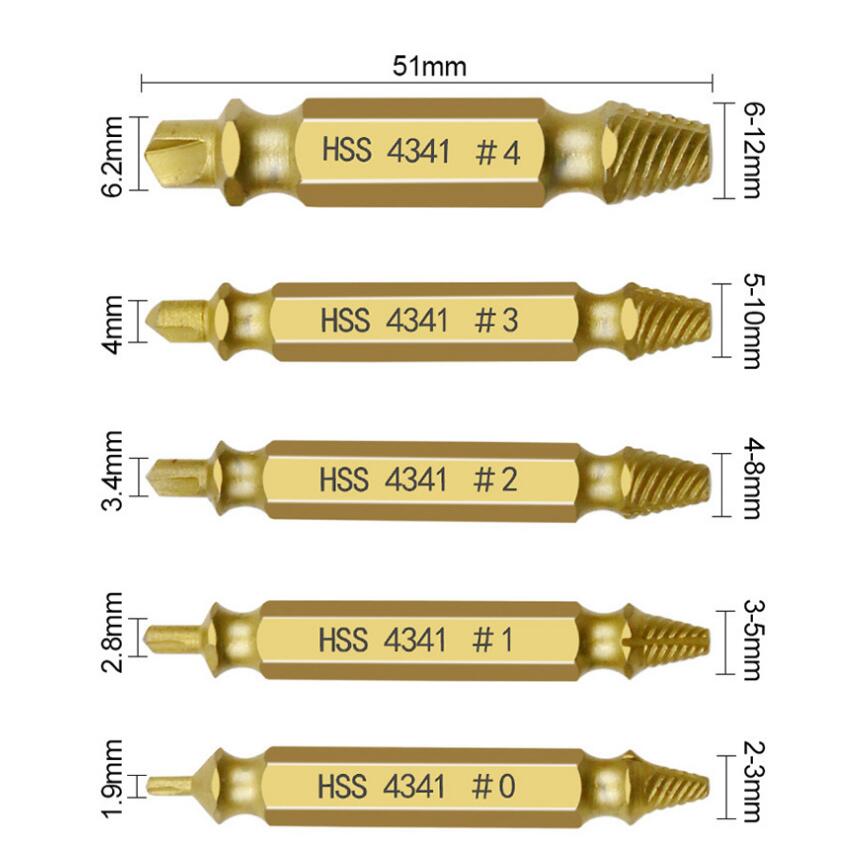 Damaged Screw Extractor Kit and Stripped Screw Extractor Set