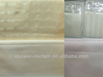 polyester fabric beige jacquard weave shower curtain