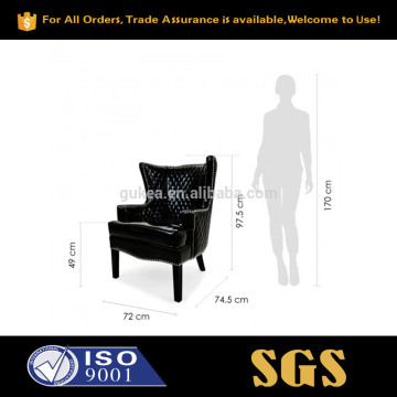 General Use for Coffee Shop and Hotel Birch legs High Quality High Back Chair