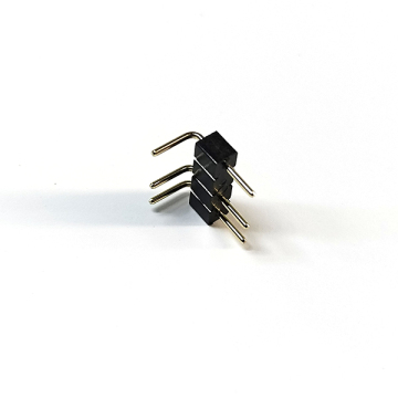 2.54 4P plugged 90 bend pin connector