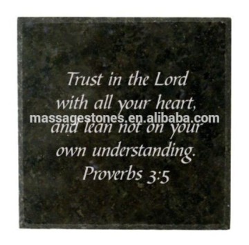 engraved word stone Granite Stone Block