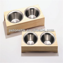 personalized white dog feeding bowl