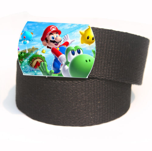 YLLW-0010,  wholesale smooth buckle  children weave cotton cloth waist belt