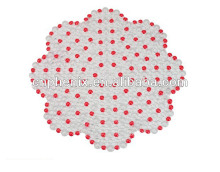 Printing flower shape PVC bath mat